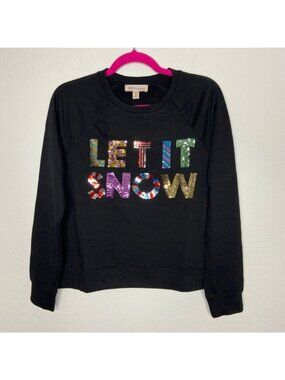 Philosophy Black Holiday Let It Snow Sweater Size S NWOT
